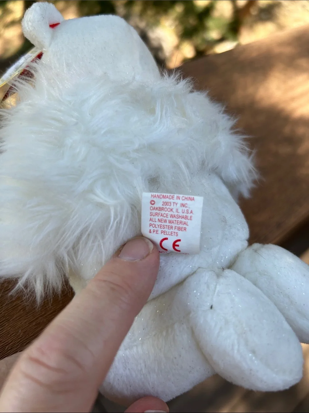 Ty Beanie Baby “Blessed” White Angel Bear Plush